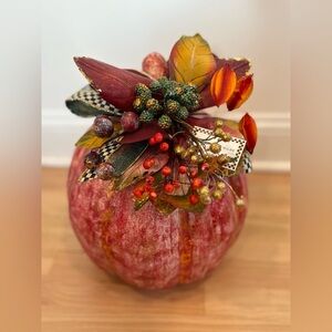 MacKenzie-Childs Spice Pumpkin large Brand new with tags